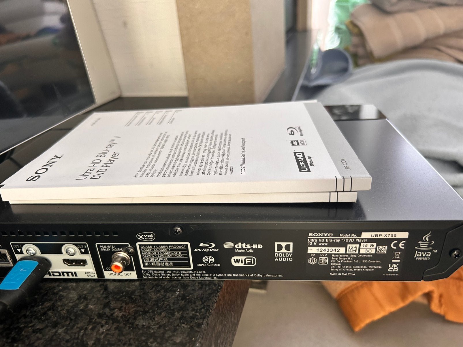 Lecteur Blu-ray Sony UBP X700, Enlèvement ou Envoi, Comme neuf