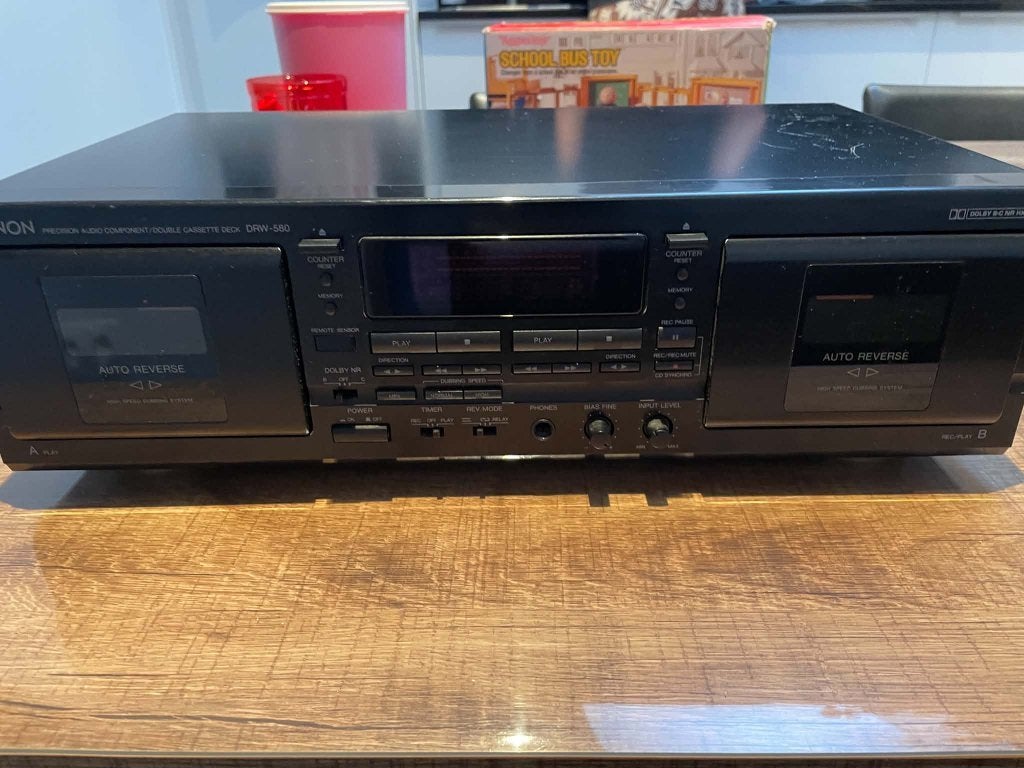Denon , DRW-580 . Dubbele cassettedeck ., Audio, Tv en Foto, Ophalen of Verzenden, Dubbel, Denon, Auto-reverse