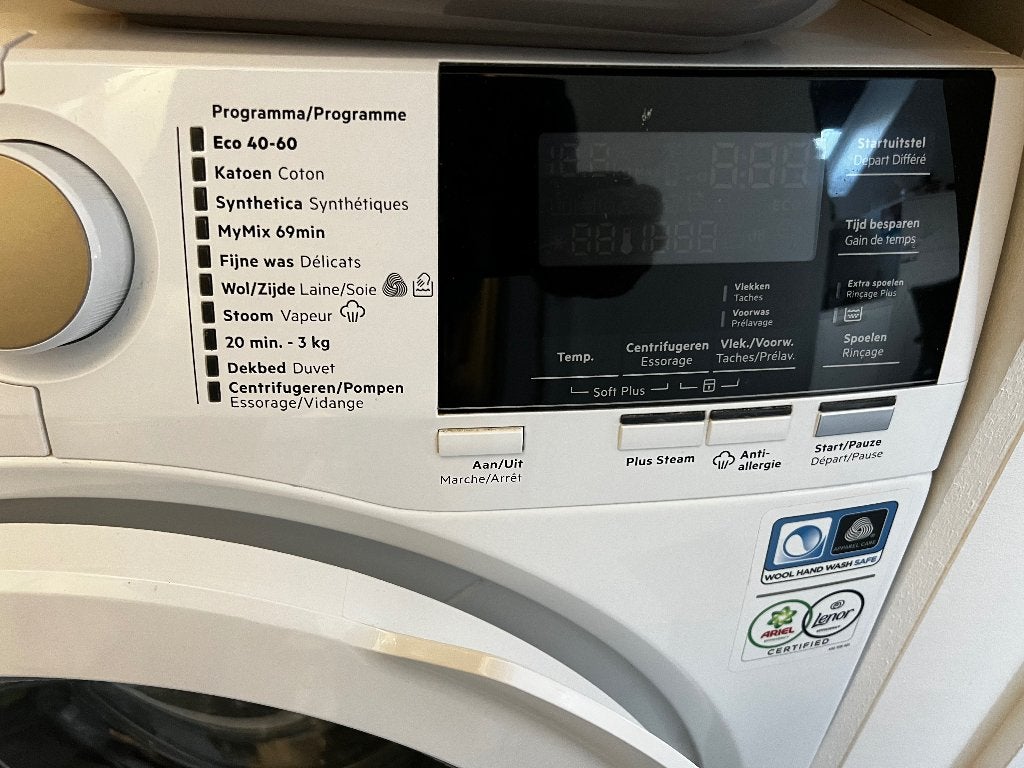 wasmachine AEG, Ophalen, 6 tot 8 kg, Bovenlader, Energieklasse A of zuiniger
