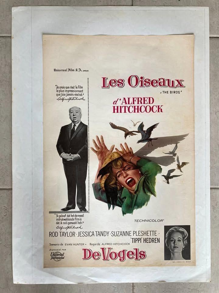 Oude filmposter The Birds van Hitchcock, Verzamelen, Ophalen