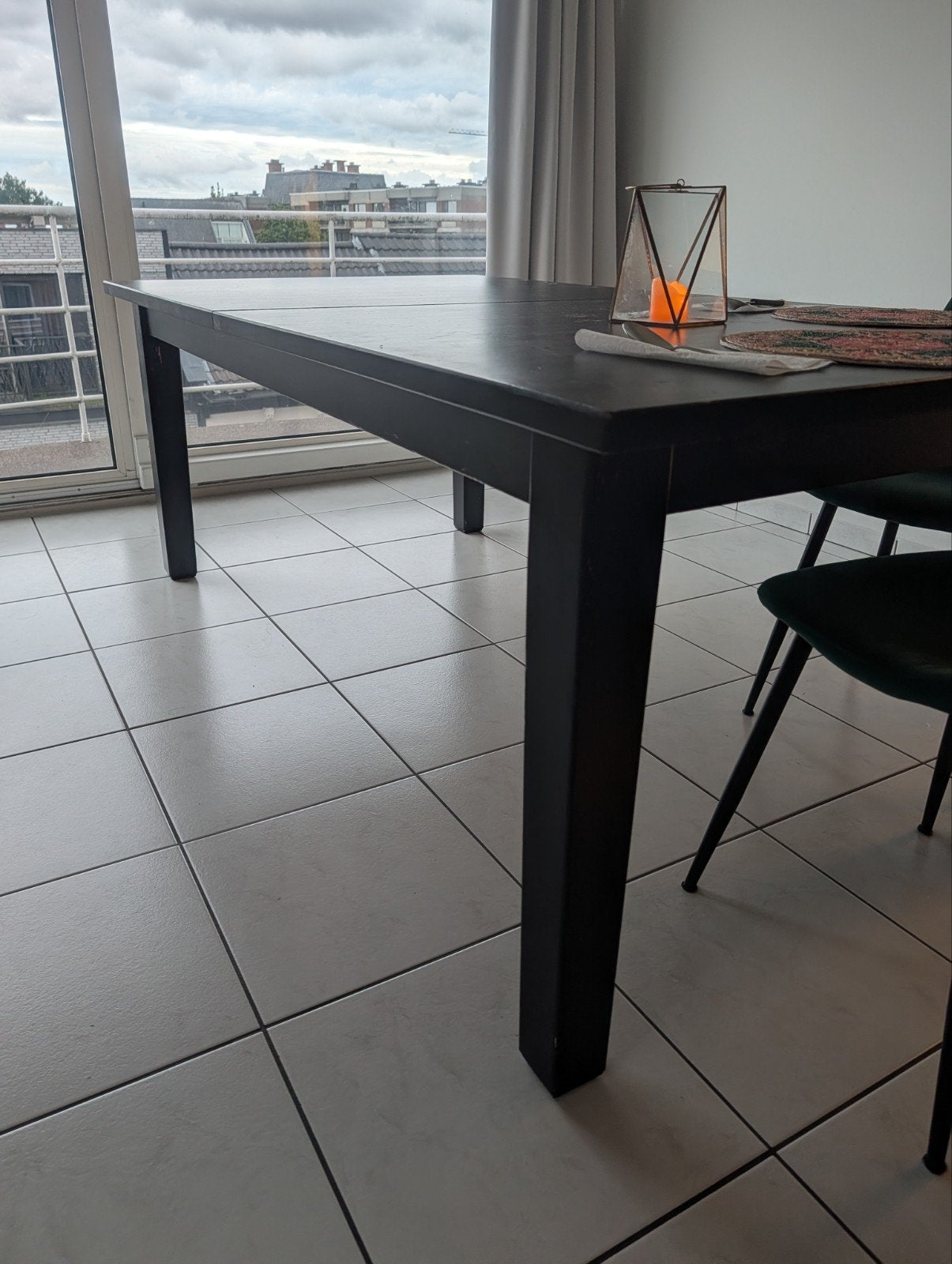 Stevige uitschuifbare eettafel, Jardin & Terrasse, Tables de jardin, Enlèvement, Utilisé, Rectangulaire, Bois