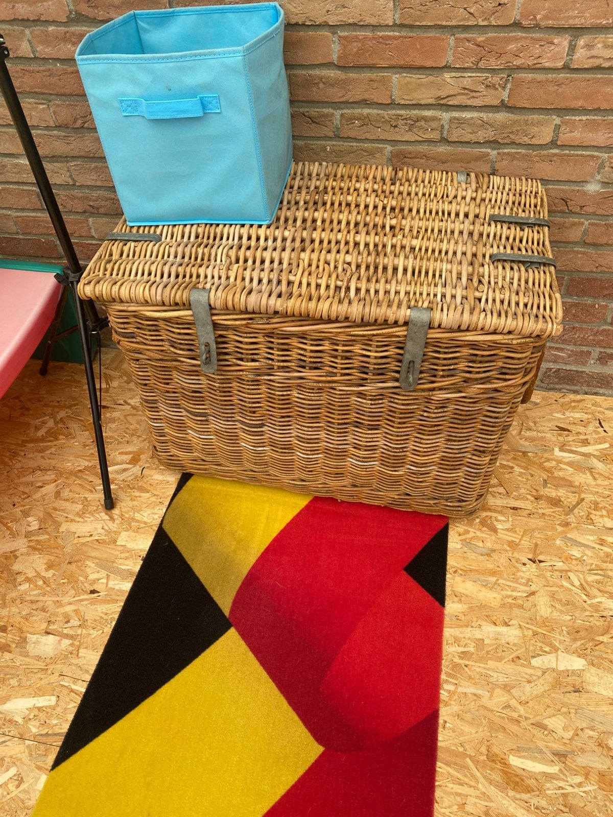 Grote rieten opbergmand, Enlèvement, Utilisé