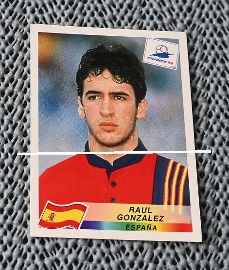 Panini France 98/Pop - Up Espagne/Raul Gonzalez « Raul », Envoi, Neuf, Affiche, Image ou Autocollant