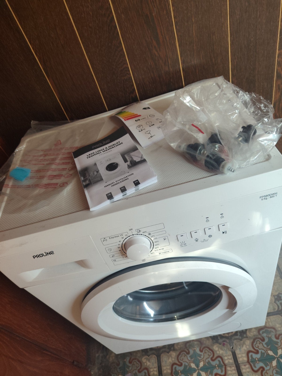 Nieuwe wasmachine weg wegens verhuis, Ophalen