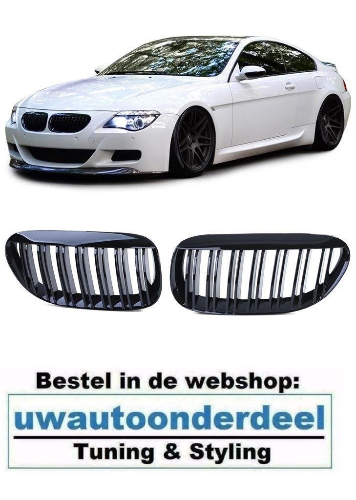Grill Hoogglans Zwart Dubbele Spijl Voor Bmw 6 Serie E63 E64, Verzenden