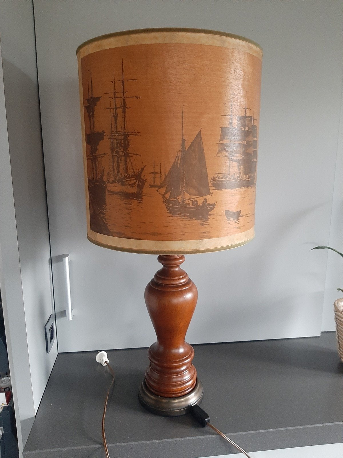 Lampe de table vintage, hauteur 85 cm, Enlèvement, Utilisé, 85 cm, Vintage
