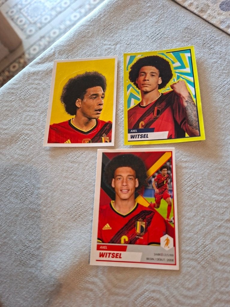 Panini / 3 Stickers / Axel Witsel / Rode Duivels, Ophalen of Verzenden, Poster, Plaatje of Sticker