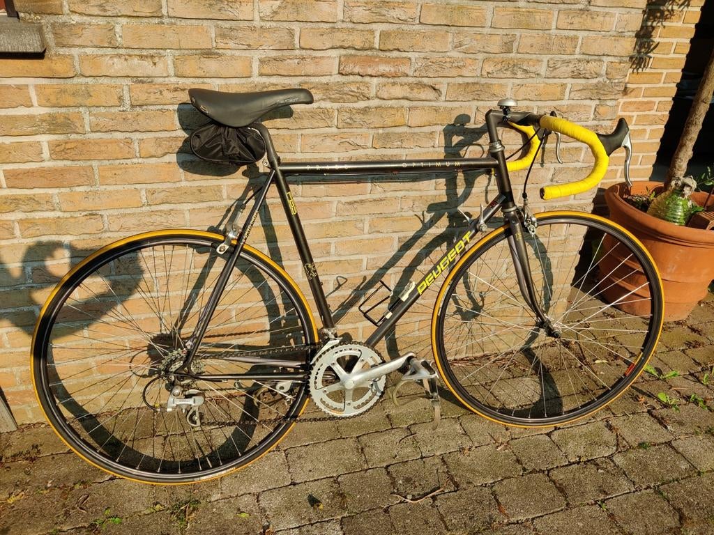 Retro Peugeot Koersfiets, 28 inch, Gebruikt, 10 tot 15 versnellingen, Velgrem