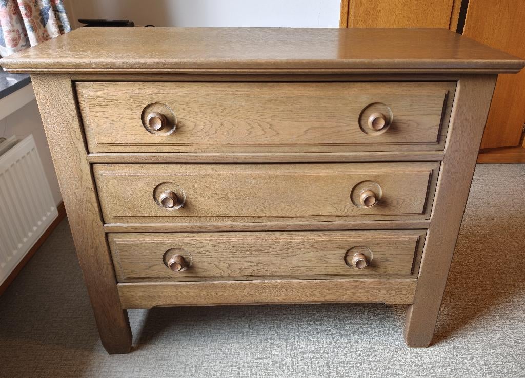 Eiken ladekast (3 laden), Huis en Inrichting, Ophalen, Gebruikt, Country oak, Eikenhout