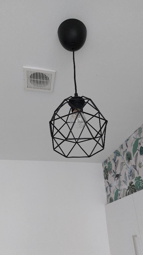 4 hanglampen, Ophalen, Gebruikt, Metaal