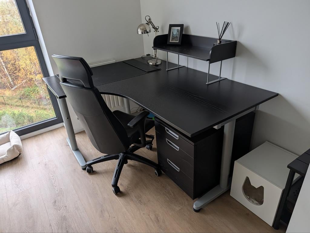 Hoekbureau met ladeblok, Huis en Inrichting, Ophalen, Gebruikt