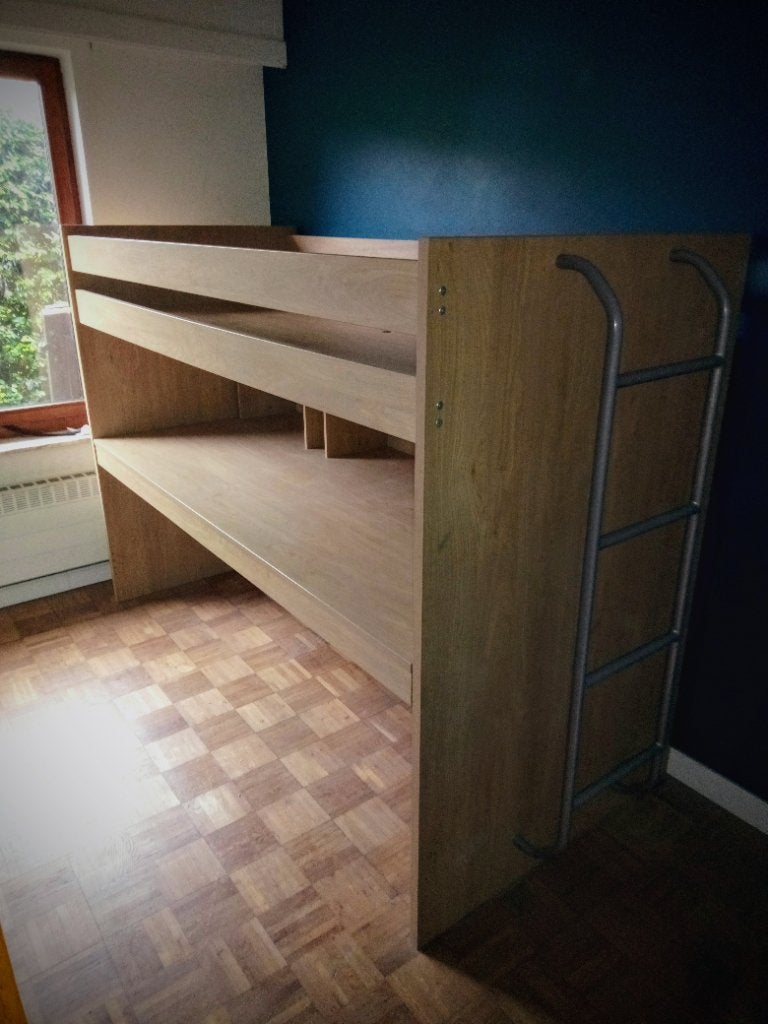 Hoogslaper met bureau, Enlèvement, Comme neuf, Lit mezzanine