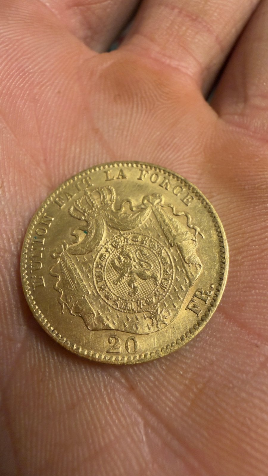 1868 Belgium 20 Francs Gold Coin – Leopold II, Timbres & Monnaies, Monnaies | Belgique, Monnaie en vrac, Or, Or, Enlèvement ou Envoi