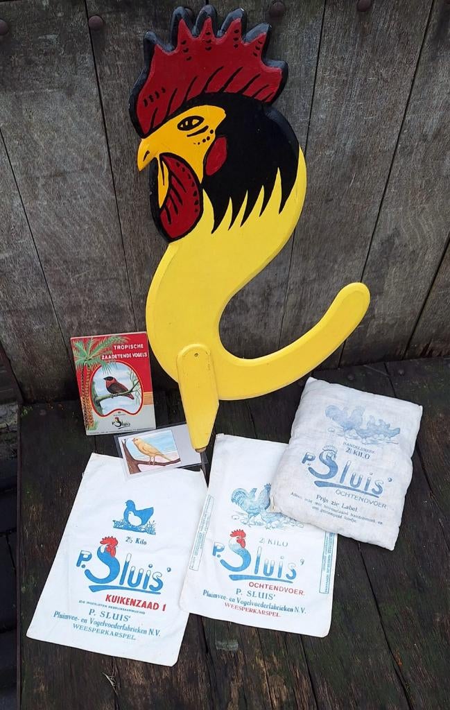 Diverse reclame objecten P.Sluis diervoeders🐔, Ophalen of Verzenden, Gebruikt, Gebruiksvoorwerp