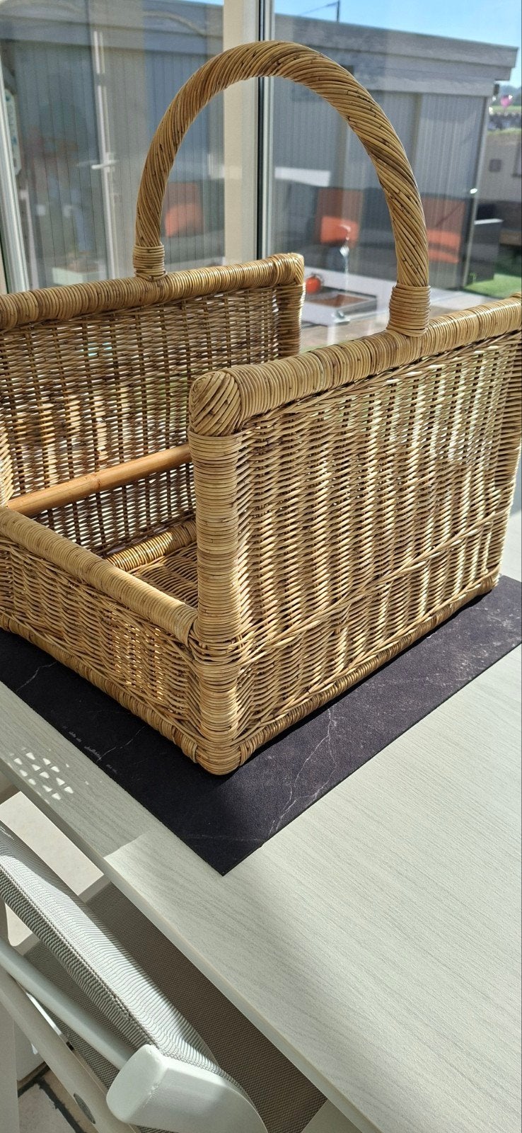 rieten mand, Huis en Inrichting, Ophalen, Hout, Mand