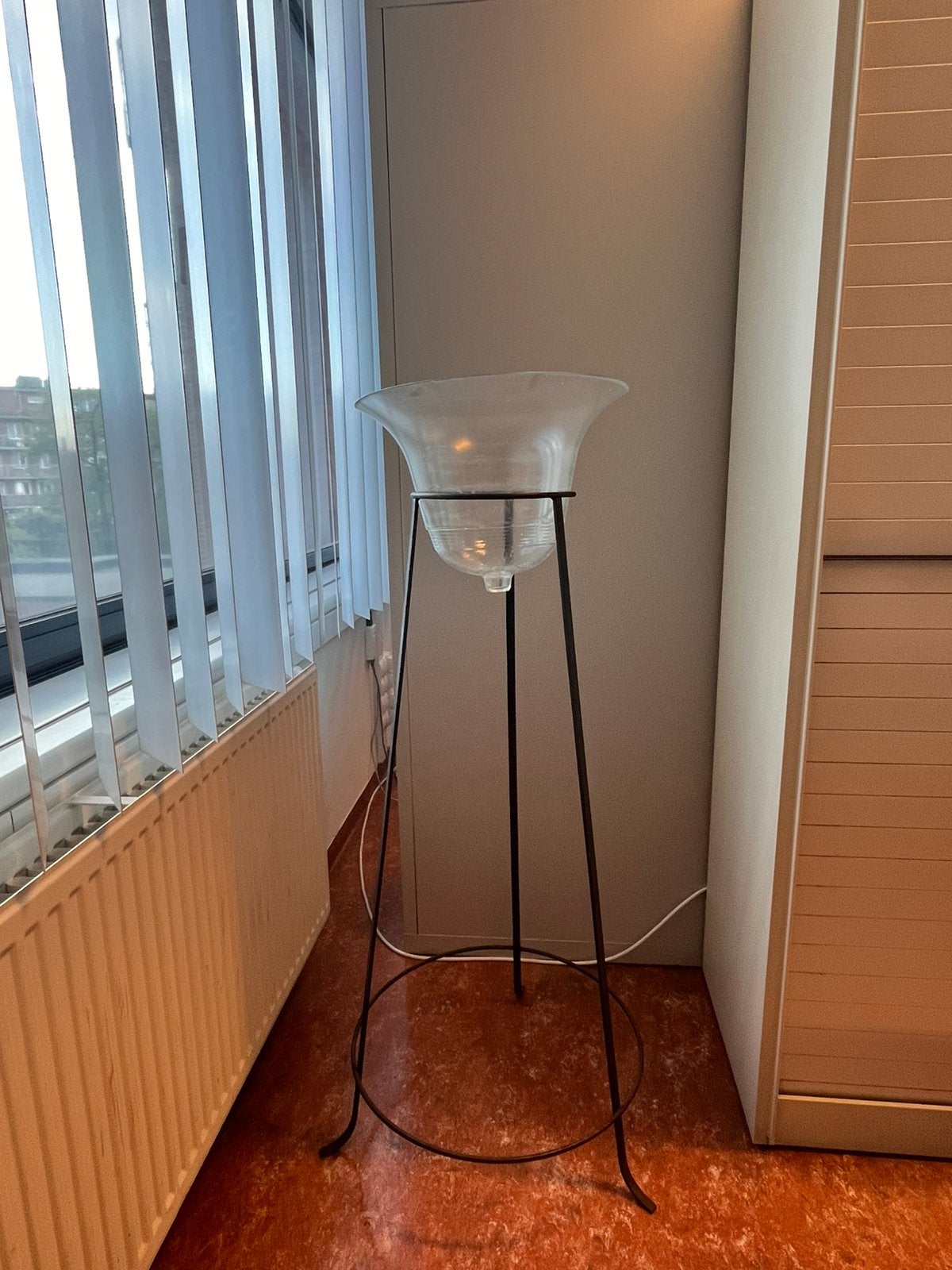 Glazen pot in staander, Ophalen, Gebruikt