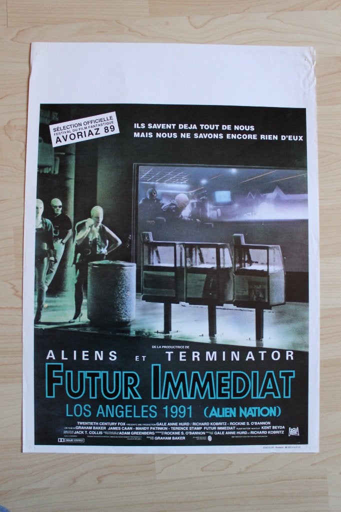 filmaffiche Alien Nation 1988 James Caan filmposter, Rechthoekig Staand, Ophalen of Verzenden, Zo goed als nieuw, A1 t/m A3