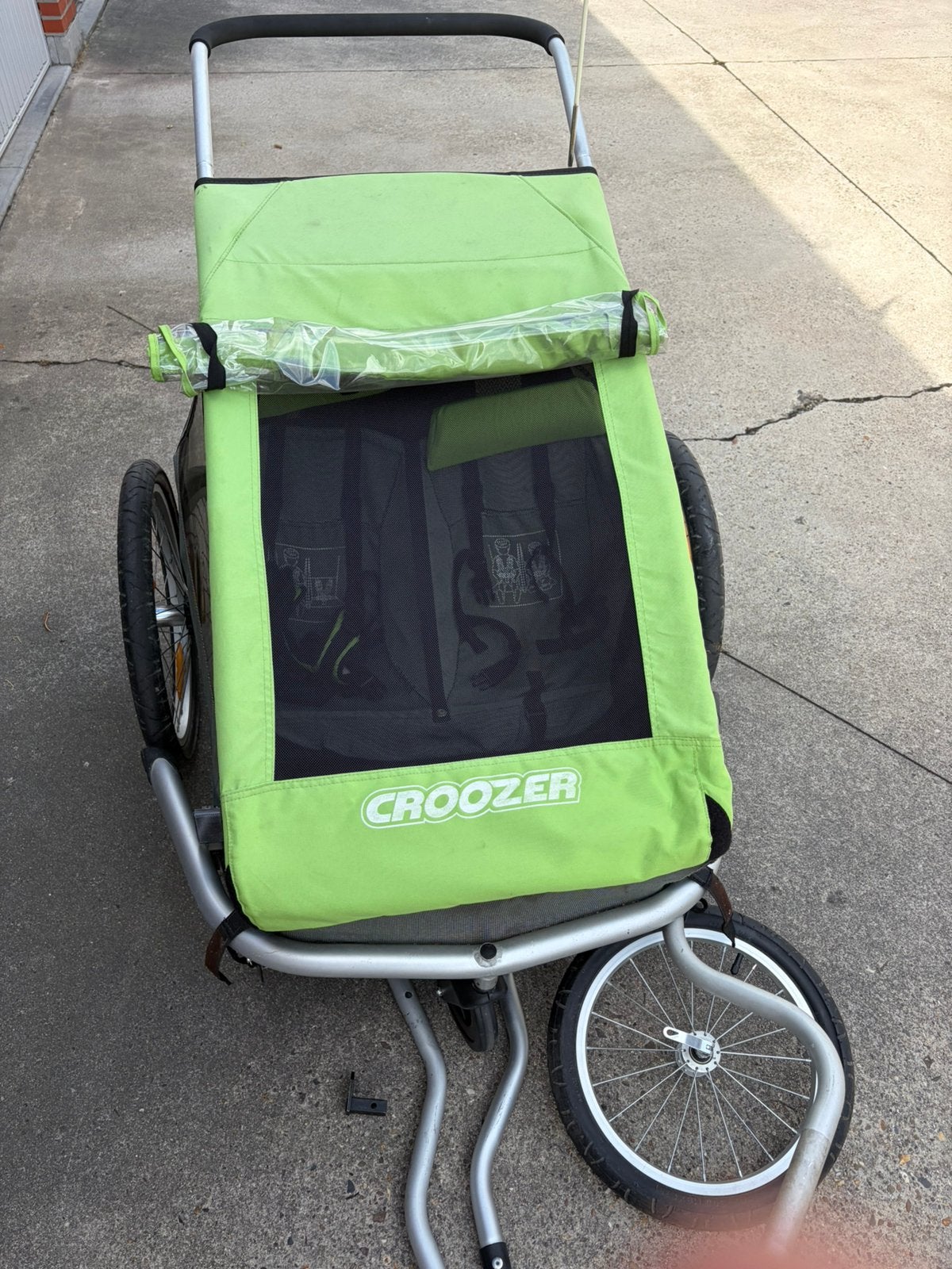 Fietskar crooser 2 kinderen + babysling, Vélos & Vélomoteurs, Accessoires vélo | Remorques, Enlèvement, Comme neuf