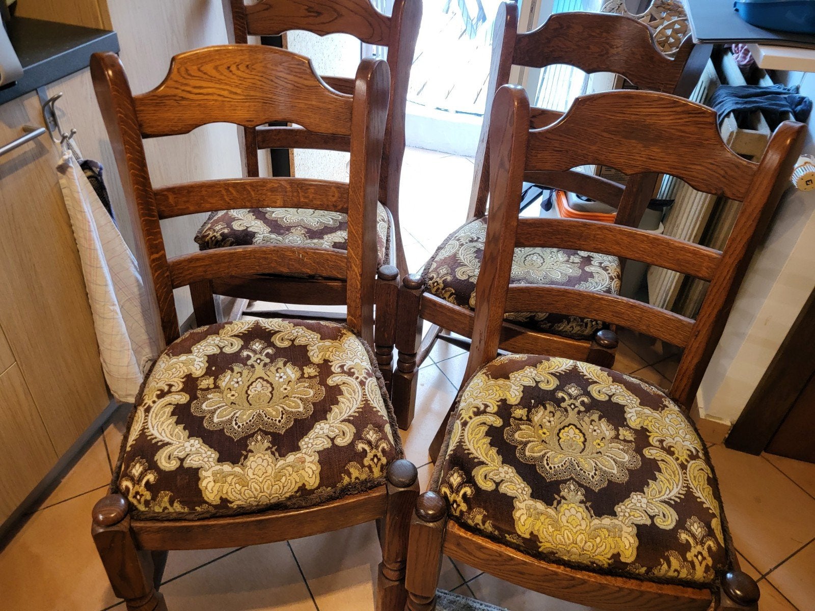 Massief eiken stoelen, Antiek en Kunst, Ophalen