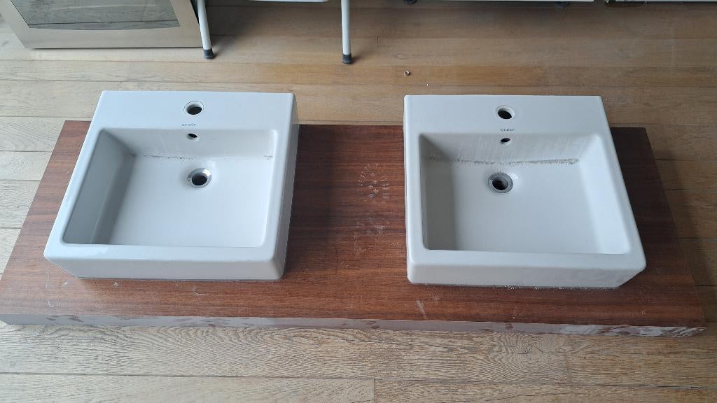 Wastafel/Lavabo Duo, Huis en Inrichting, Badkamer | Badkamermeubels, Ophalen, Gebruikt, 150 tot 200 cm, Minder dan 100 cm