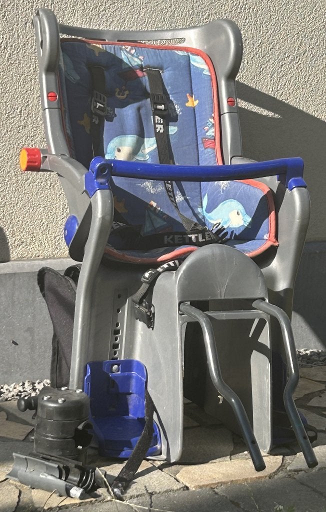 Siège-vélo pour enfants - Kettler - lire svp, Fietsen en Brommers, Fietsaccessoires | Fietsstoeltjes, Ophalen, Gebruikt, Achterzitje