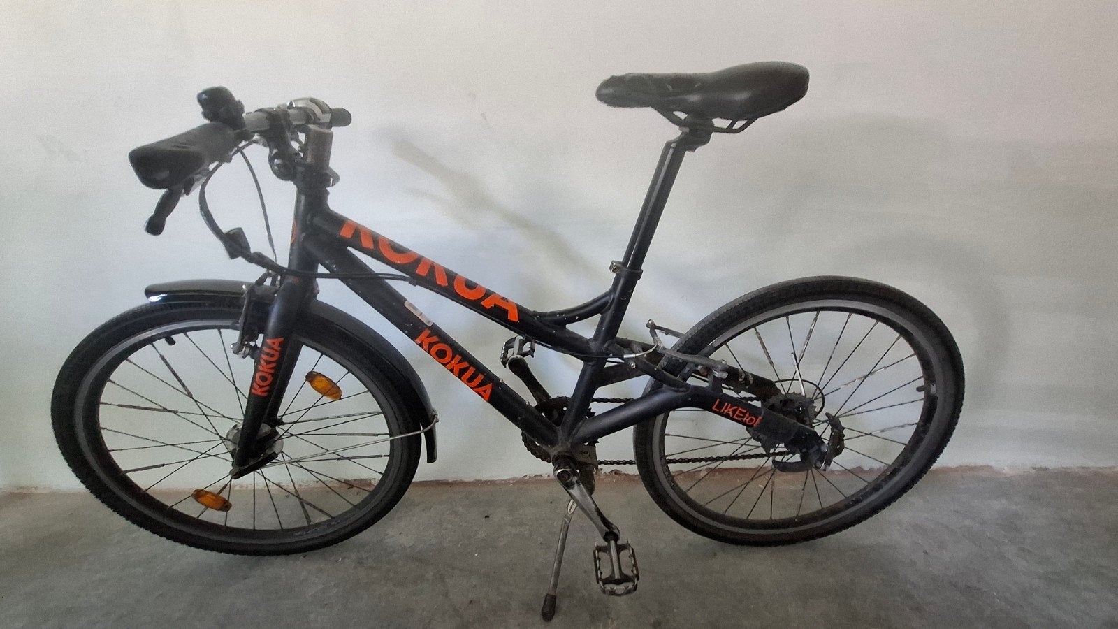 Kokua 24 inch zwarte kinderfiets - kinderen 6 tot 12 jaar, Fietsen en Brommers, 20 inch of meer, Gebruikt, Velgrem, Versnellingen