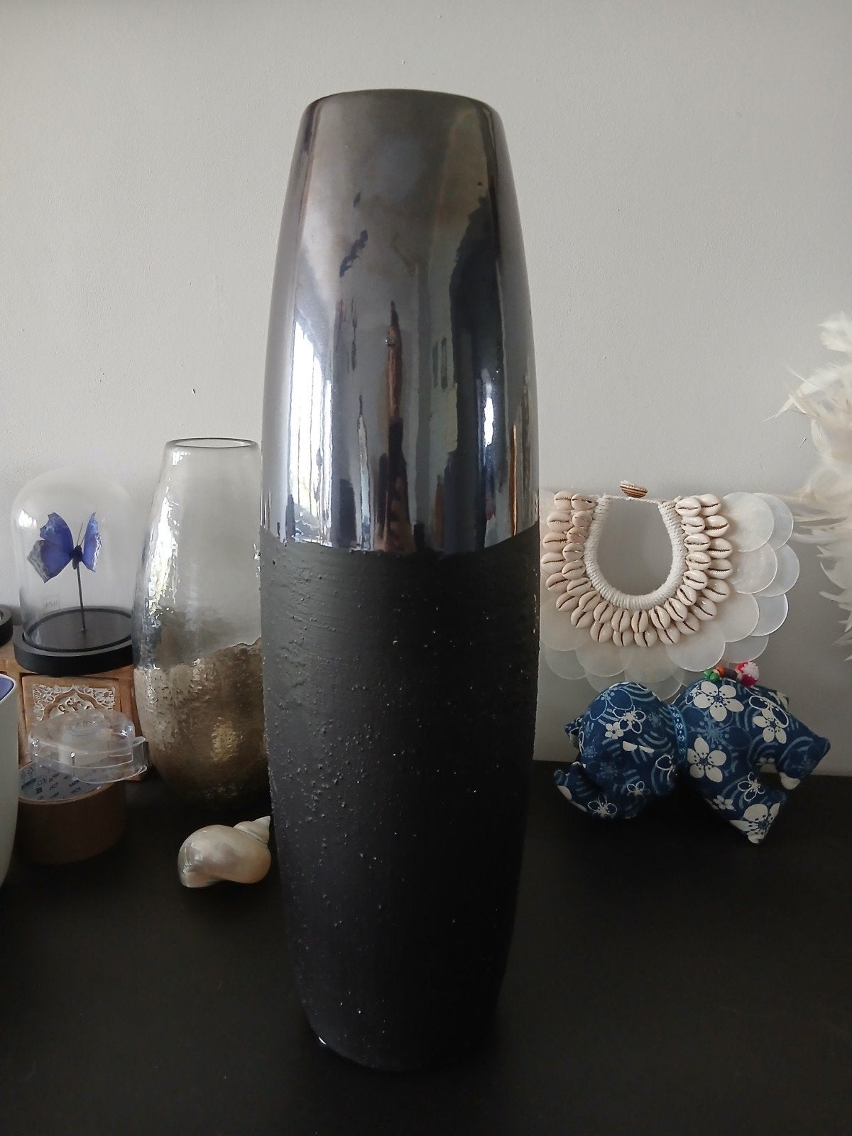 Grand vase Jline noir, Maison & Meubles, Accessoires pour la Maison | Vases, Enlèvement, Noir