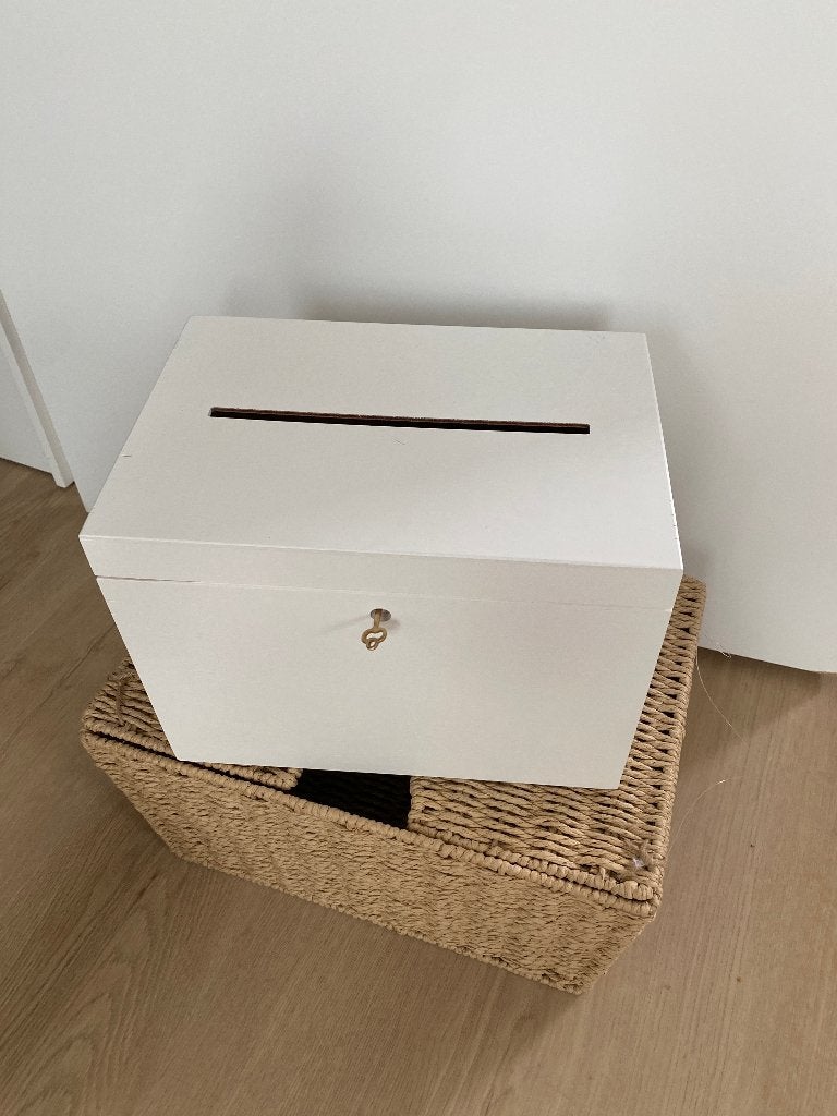 Enveloppenkist met mand, Huis en Inrichting, Woonaccessoires | Kisten, Ophalen, Nieuw