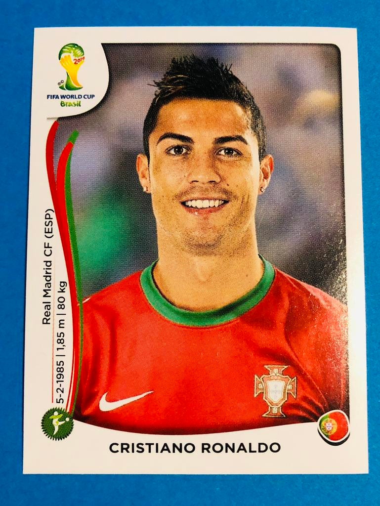 Coupe du monde Cristiano Ronaldo Panini 2014 #523 Portugal, Envoi, Neuf, Sport
