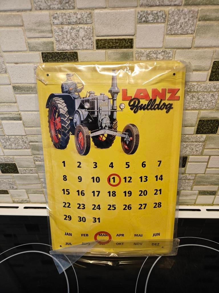 Kalender Lanz in metaal, Hobby & Loisirs créatifs, Voitures miniatures | 1:32, Enlèvement ou Envoi, Comme neuf, Tracteur et Agriculture