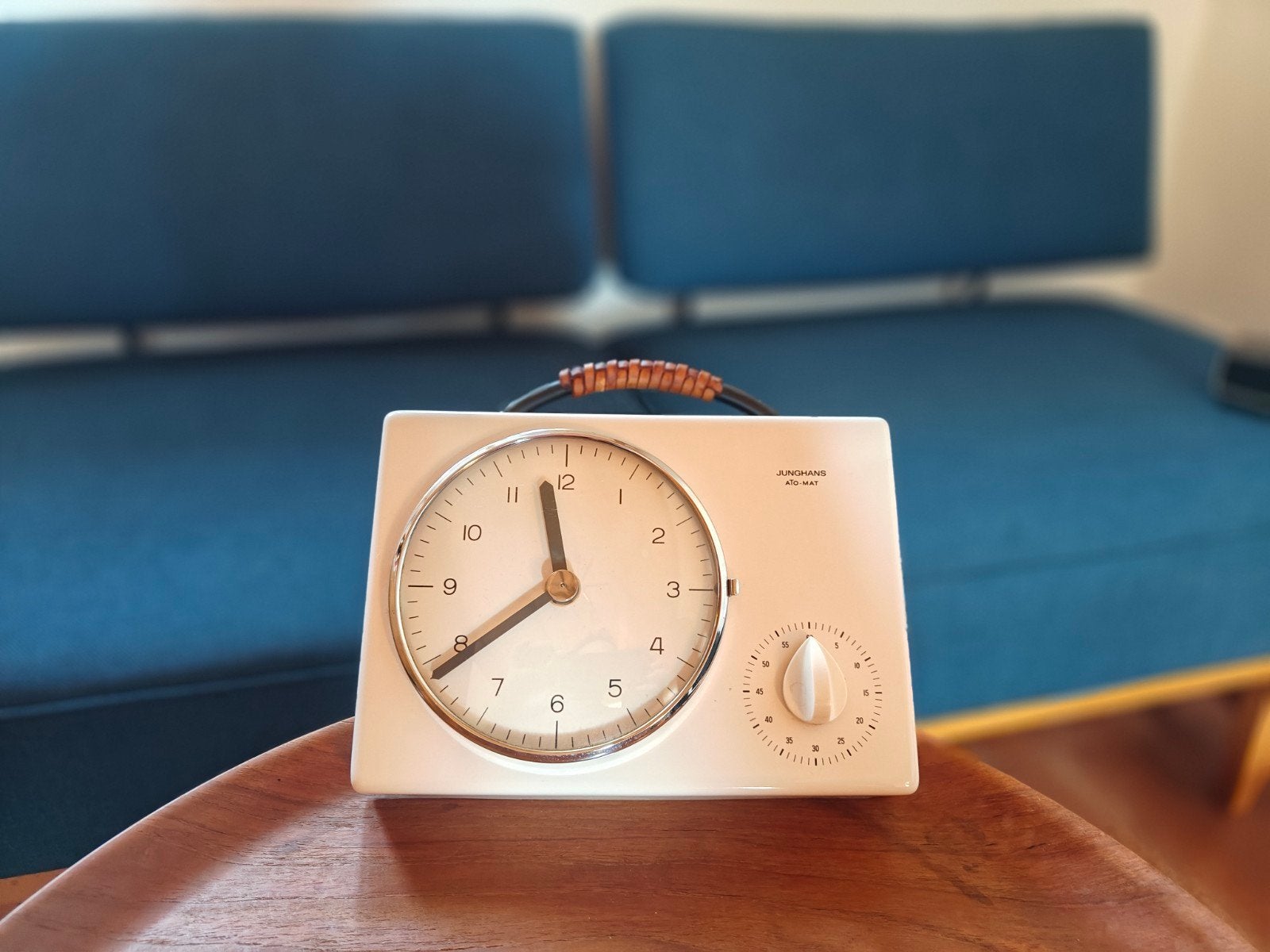 Junghans Ato-Mat Keukenklok Max Bill Design Udo Schultheiss, Wit, Verzenden, Analoog, Wandklok