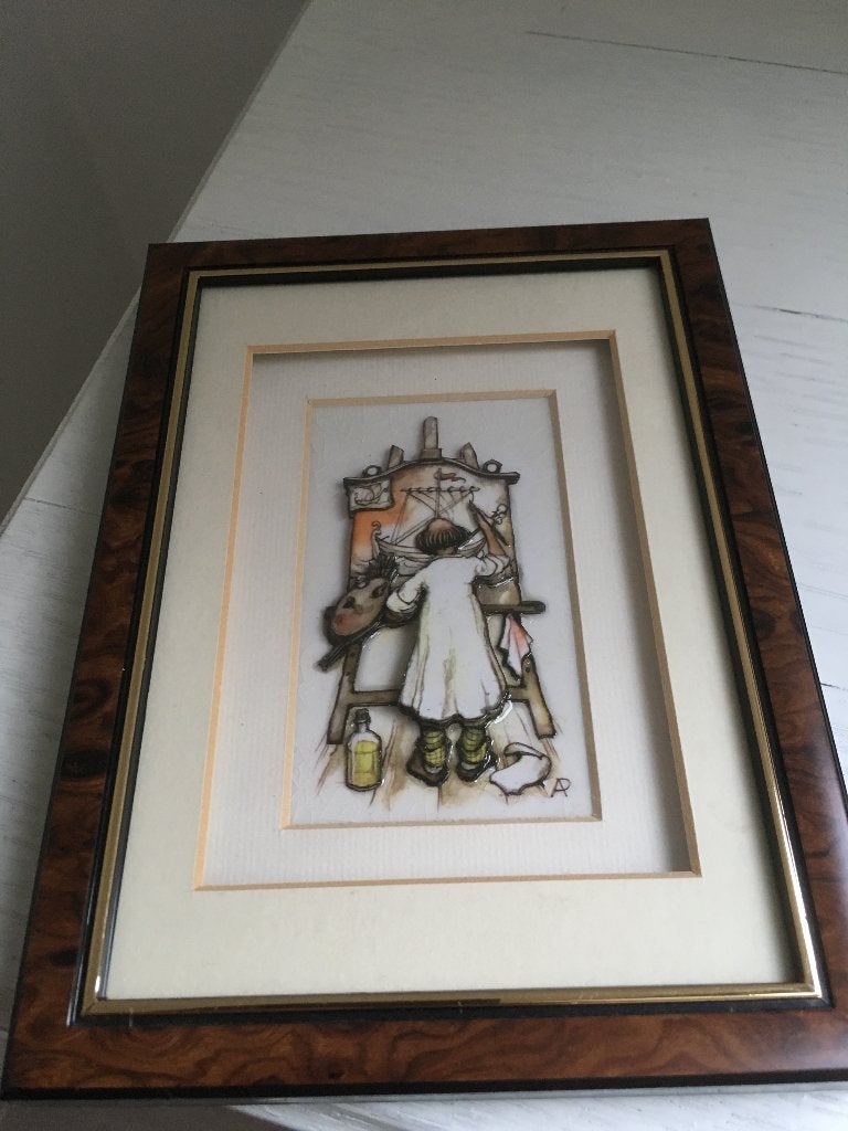 4 verschillende Anton Pieck kunstwerkjes. zelf gemaakt, Hobby & Loisirs créatifs, Neuf, Multicolore, Overige thema's, Bricolage