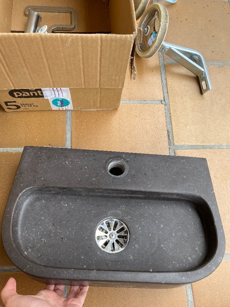 Handwasser, Enlèvement, Utilisé, Pierre, Lavabo