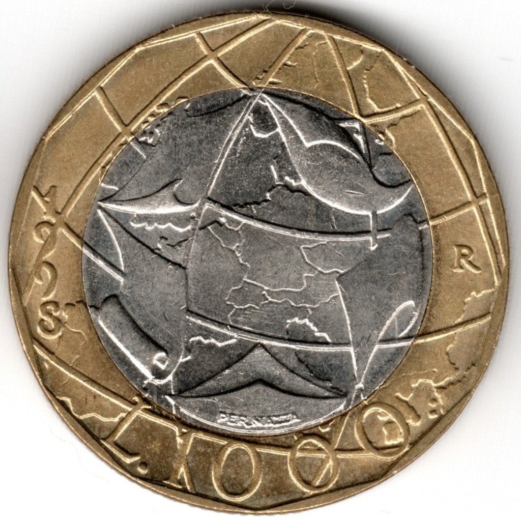 Italië : 1000 Lire 1998 KM#194 Ref 16781, Ophalen of Verzenden, Italië, Losse munt
