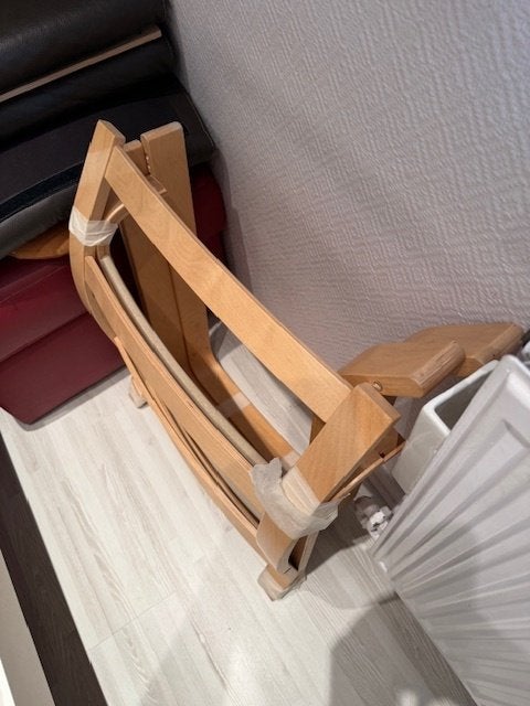 RELAX EN CUIR BRUN IKEA, Maison & Meubles, 100 à 125 cm, BOIS & CUIR NOIR, Enlèvement, Utilisé