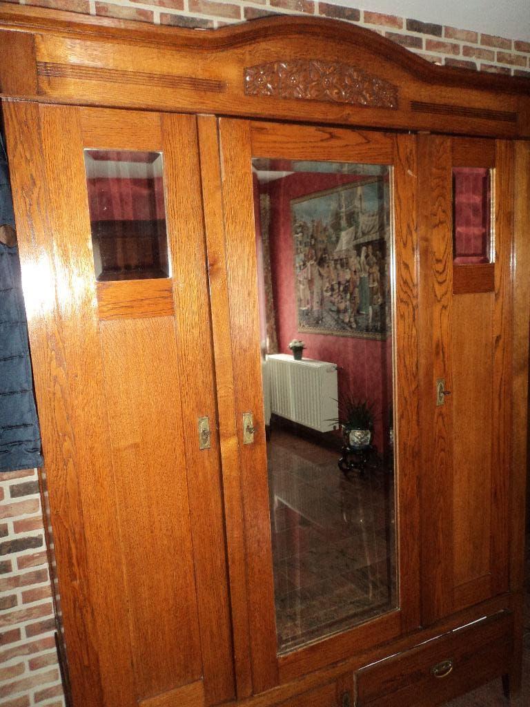Hall kast met Spiegel, Antiek en Kunst, Antiek | Meubels | Kasten, Ophalen