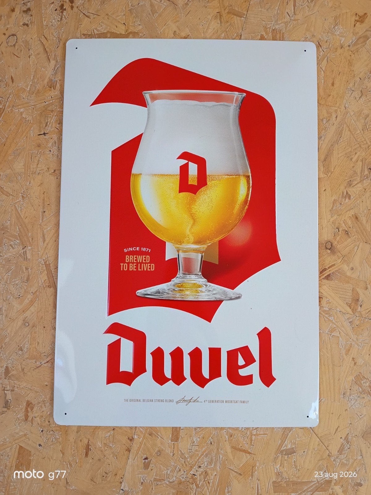 duvel bord, Ophalen, Duvel