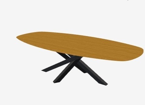 Massief eiken tafel Deens ovaal zonder noesten op maat., Enlèvement, Neuf, Ovale