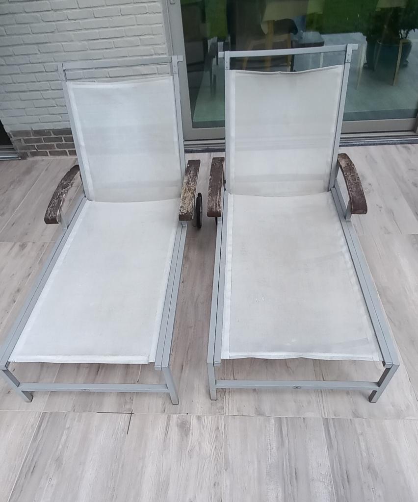 Prachtige Kettal Design Ligstoelen (Set van 2), Tuin en Terras, Ophalen, Gebruikt, Aluminium