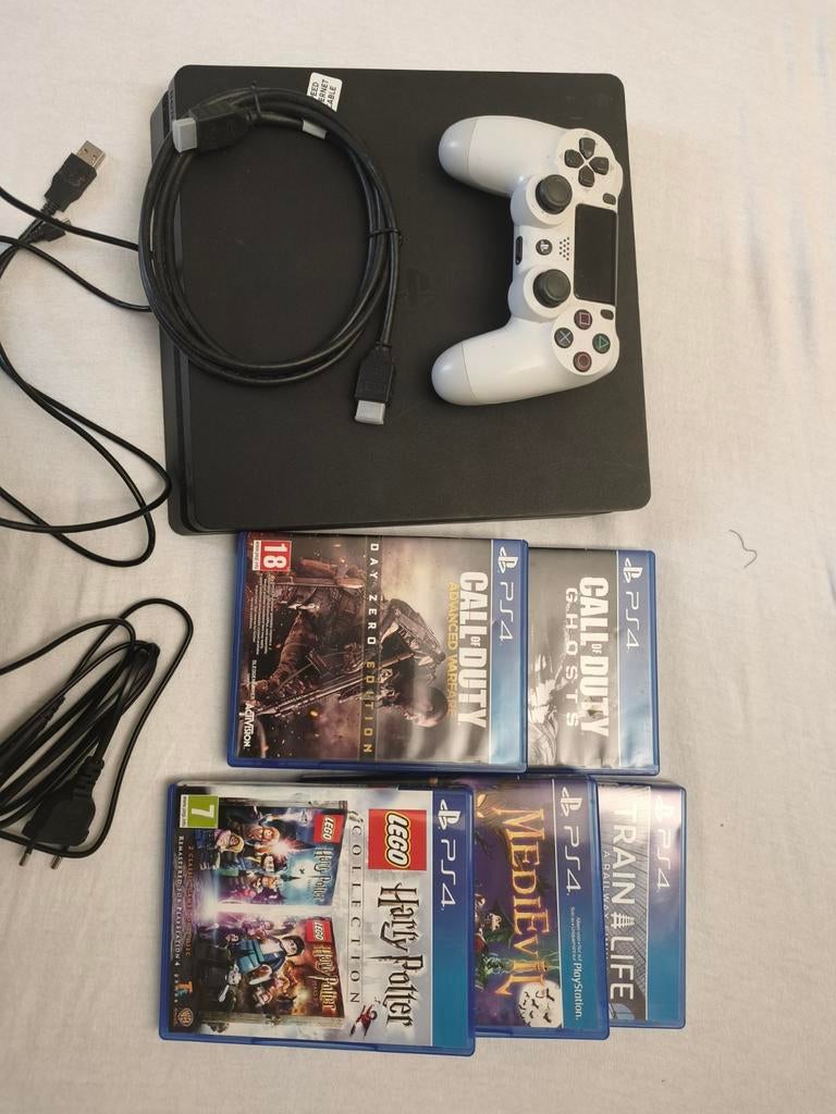 Playstation 4 met Controller, kabels en 5 games, Consoles de jeu & Jeux vidéo, Consoles de jeu | Sony PlayStation 4, Enlèvement