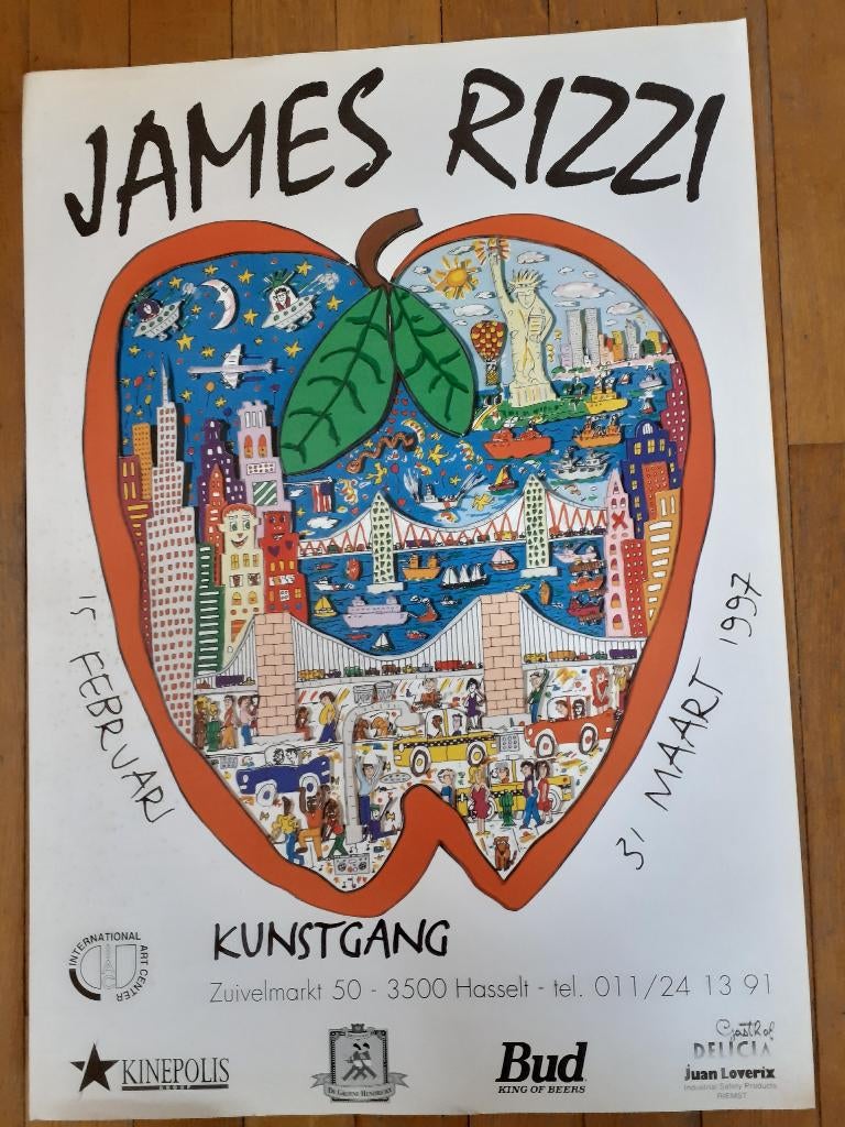 James Rizzi (affiche 1997), Antiek en Kunst, Ophalen