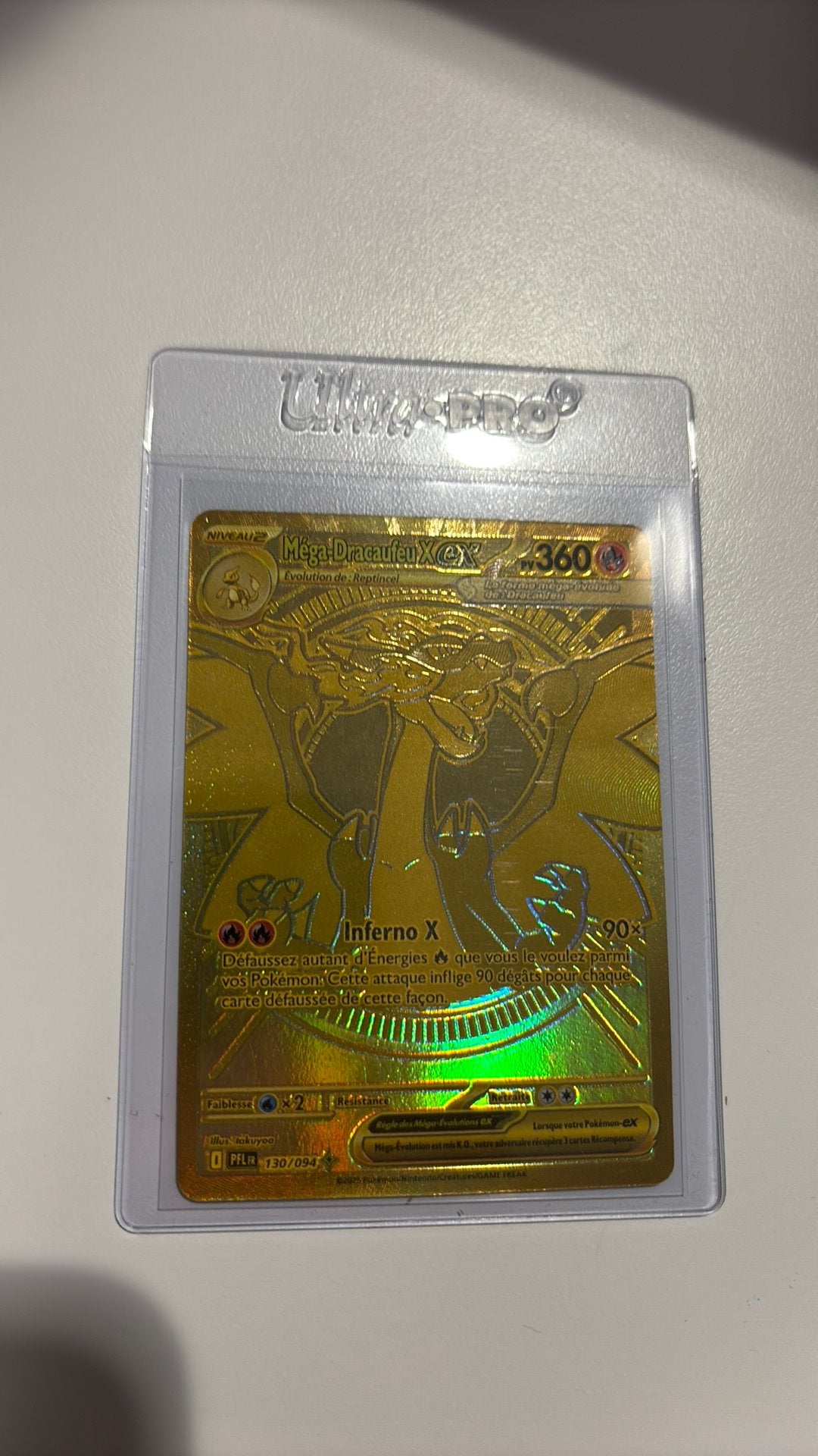 carte Pokémon Méga-Dracaufeu X ex (130/094), Enlèvement ou Envoi, Comme neuf