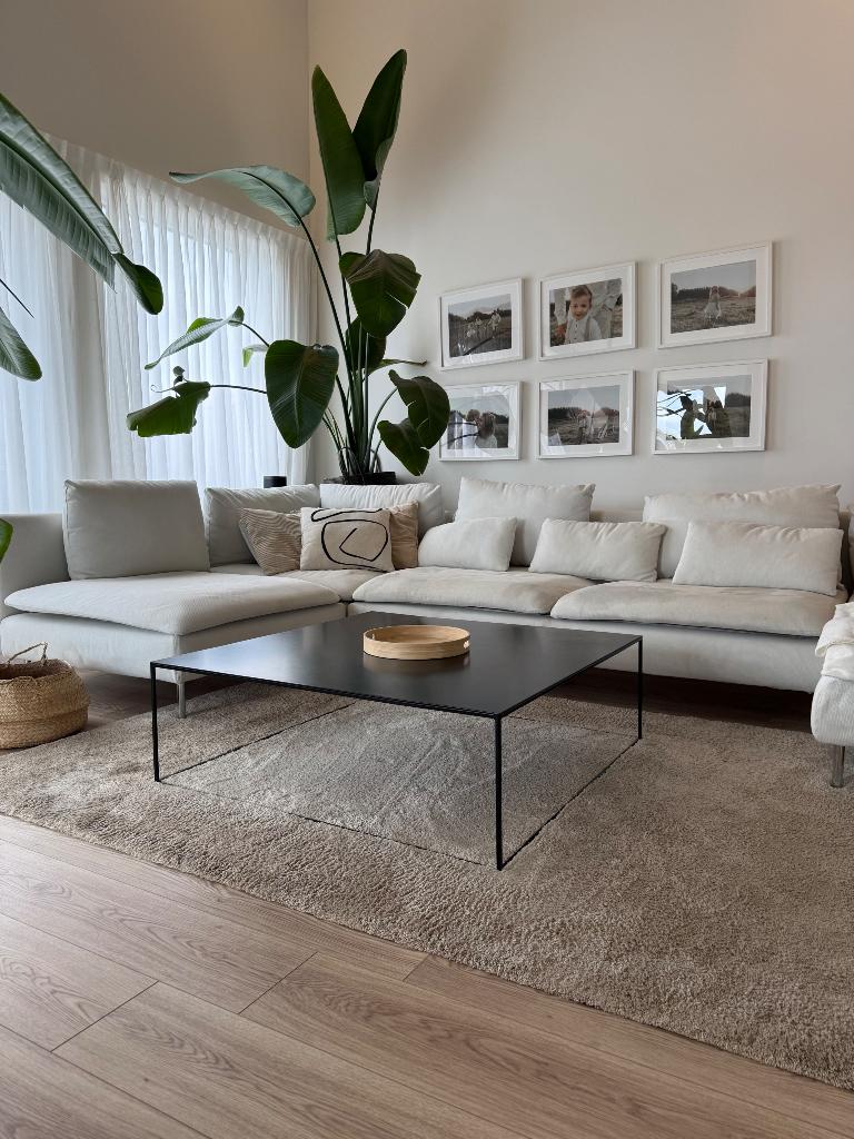 Salontafel metaal, Huis en Inrichting, Tafels | Salontafels, Ophalen, Zo goed als nieuw, Metaal, 100 tot 150 cm
