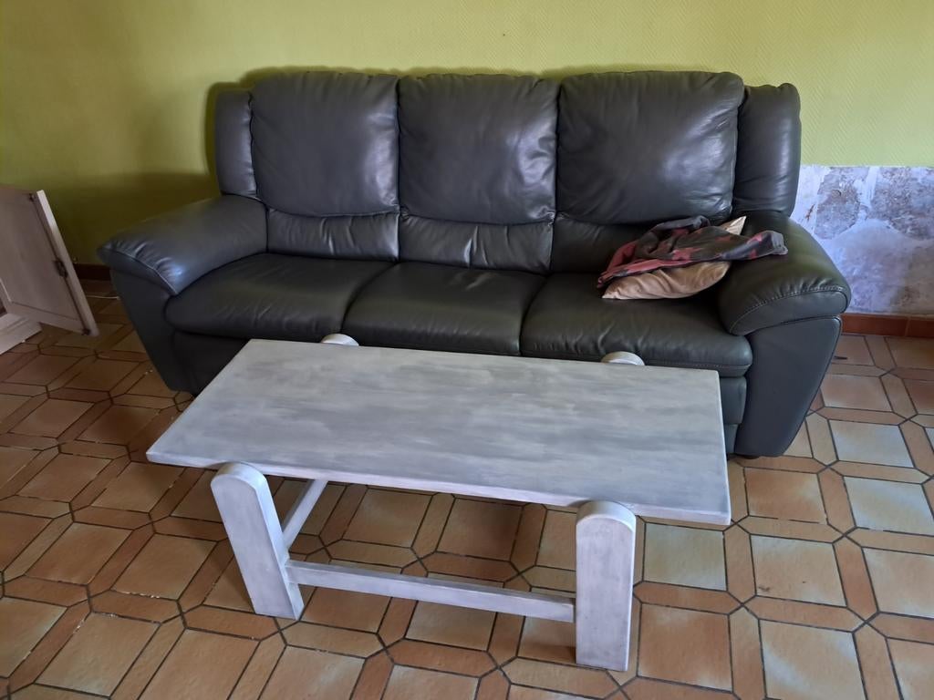 Fauteuil 3 places..gris fonce