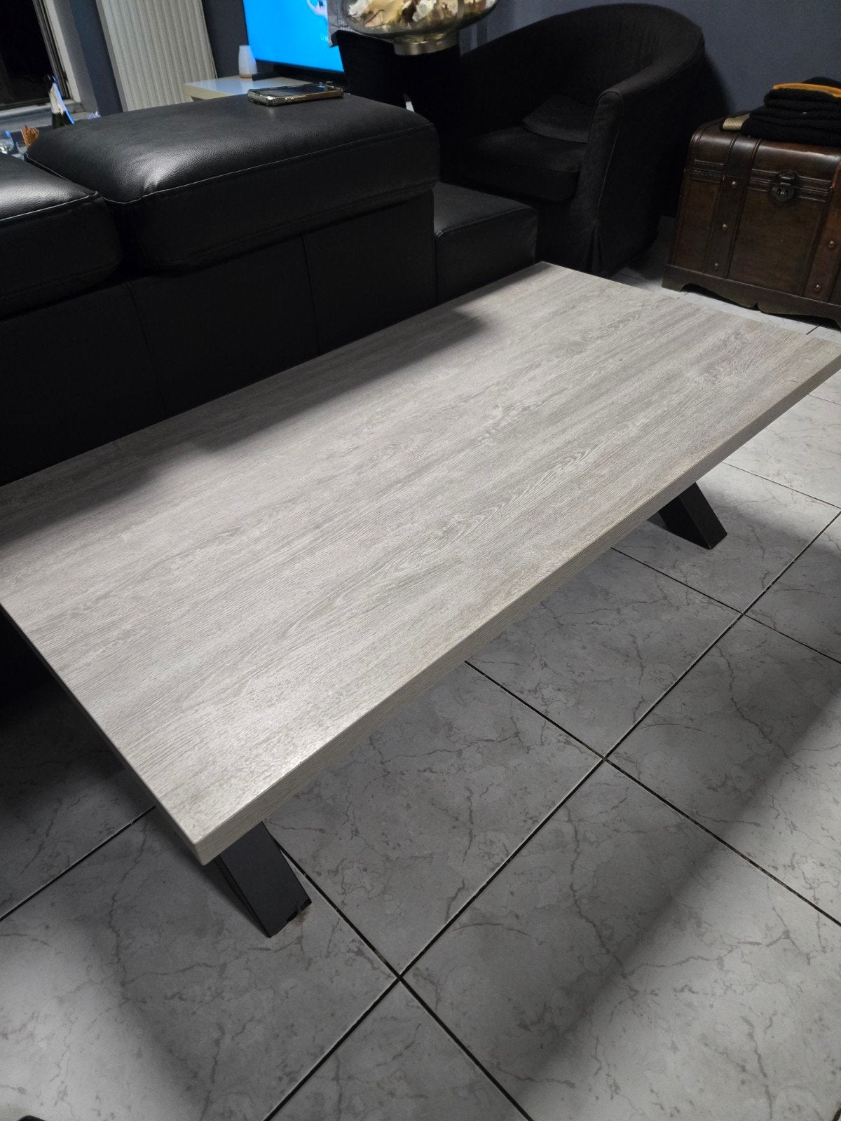 table de salon en bois 120x60cm, Enlèvement, Utilisé