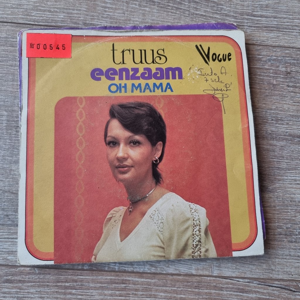 7" Truus - Eenzaam, Cd's en Dvd's, Ophalen of Verzenden, Gebruikt, 7 inch, Nederlandstalig