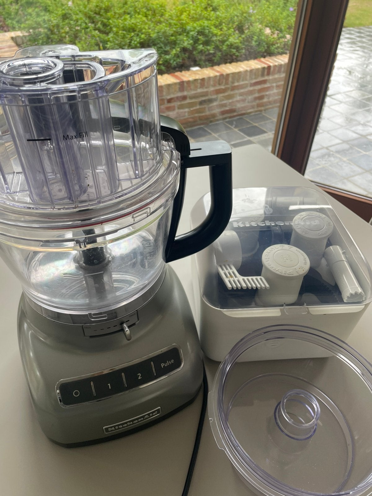 KitchenAid foodprocessor (incl alle voorziene accesoires, Ophalen of Verzenden, Nieuw, 2 snelheden
