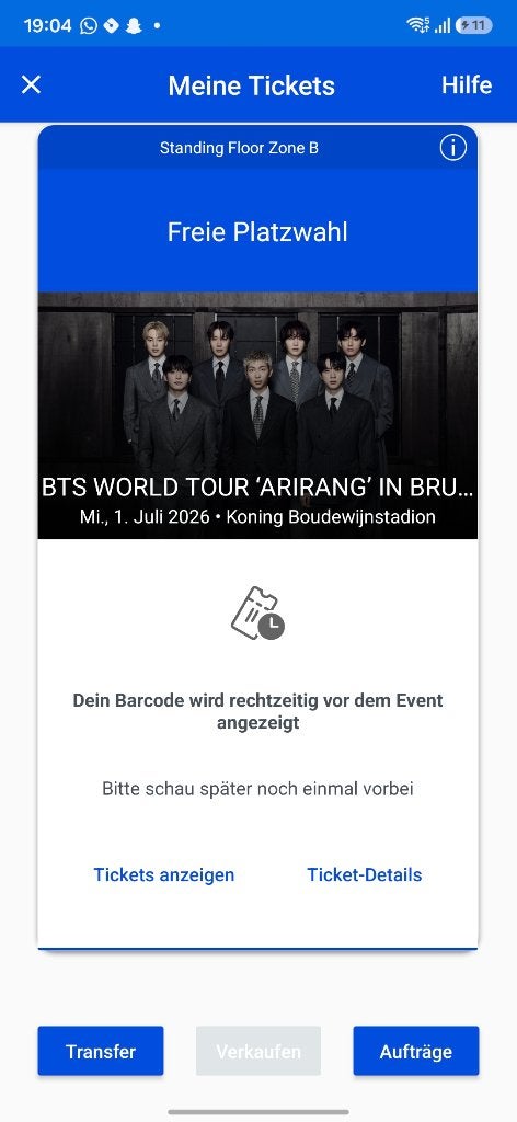 Billet pour la visite du BTS Arirang Bruxelles 01/07/26, Tickets & Billets, Concerts | Pop, Une personne, Juillet