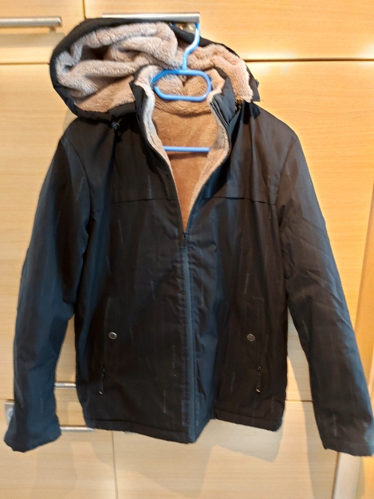 winterjas zwart maat smal, met rits, Ophalen, Zwart