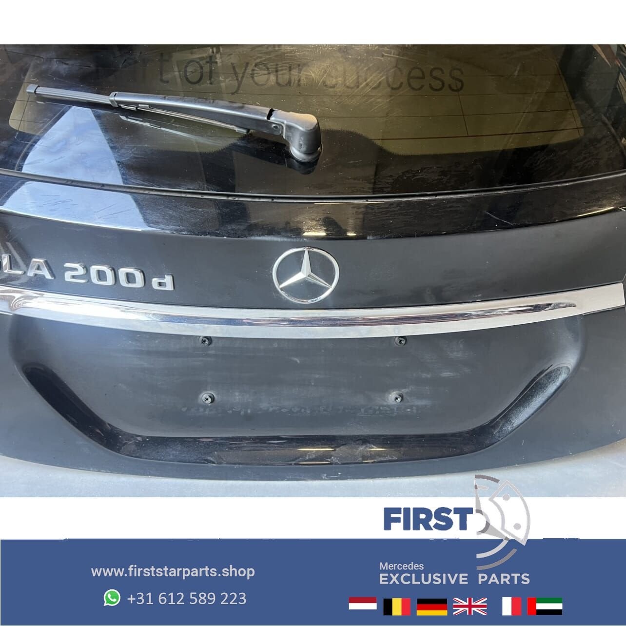 W156 GLA KOFFERKLEP ACHTERKLEP ZWART KOFFERBAK COMPLEET X156, Arrière, Haillon arrière, Utilisé, -